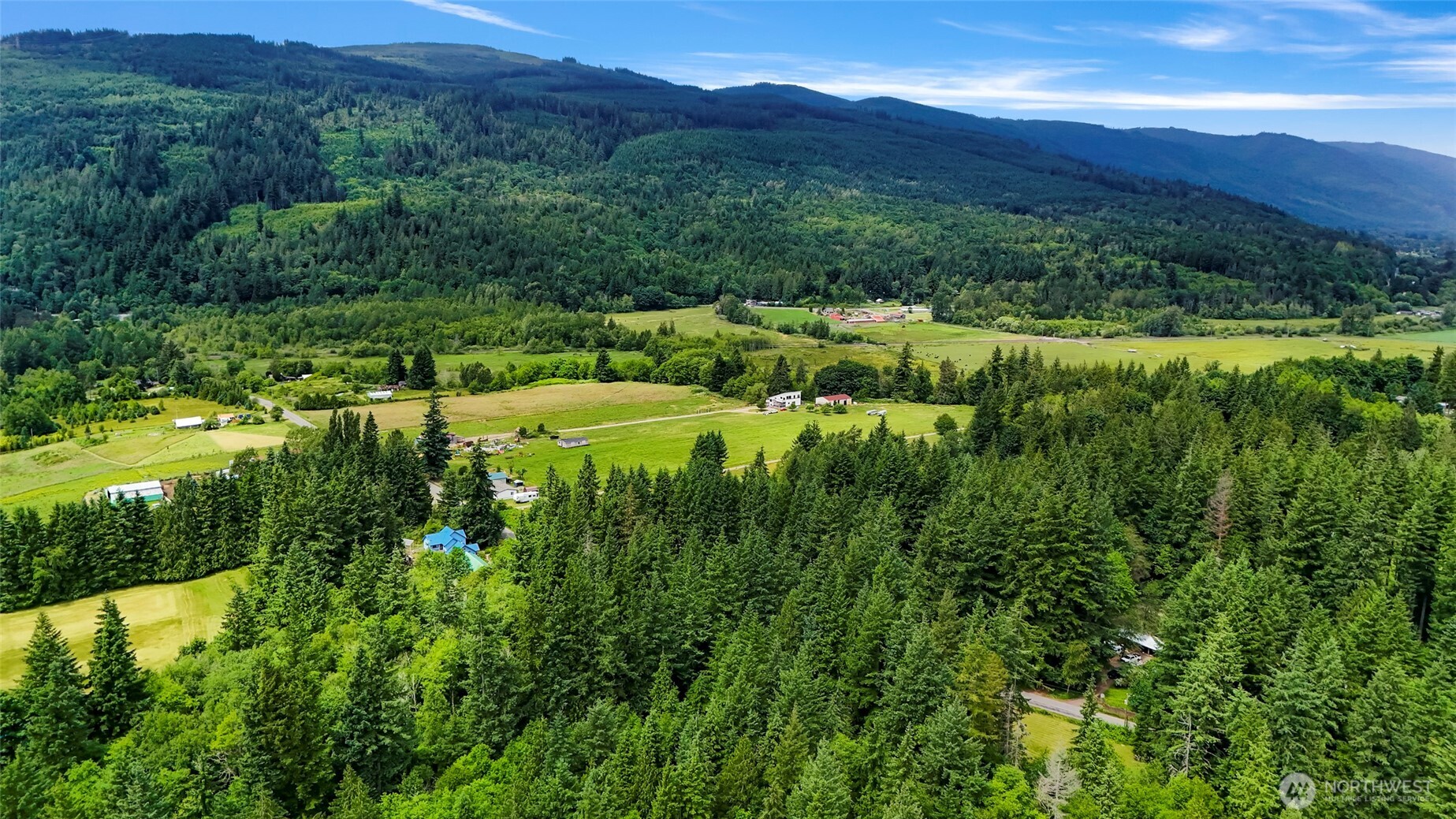 5650 Doran Road Acme, WA 98220 - Photo 8 of 40 a view of a lush green hillside and houses