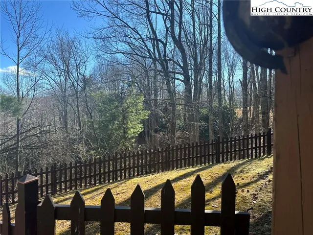 a view of wooden fence