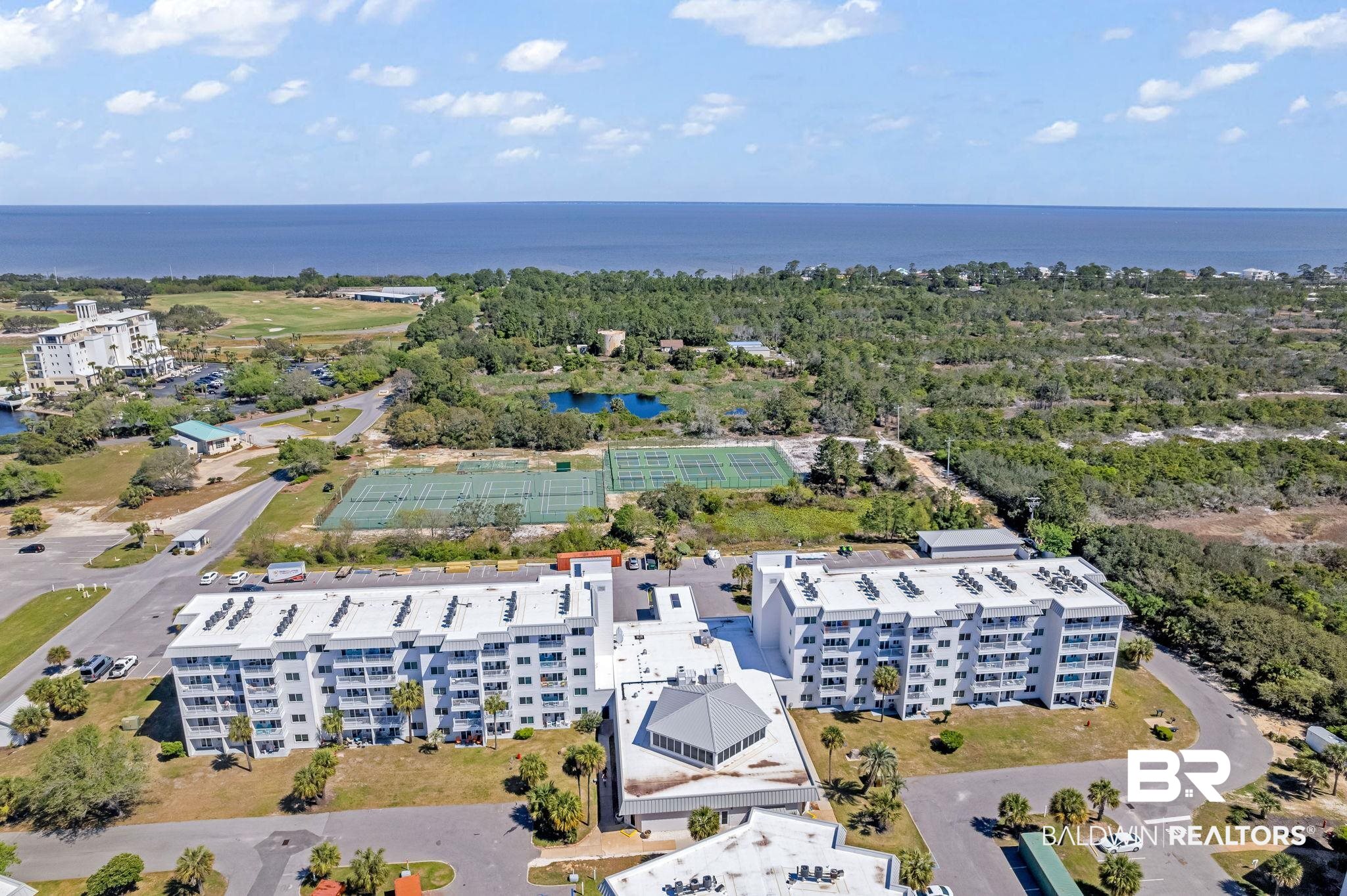 400 Plantation Road, Unit 4115 Gulf Shores, AL 36542 - Photo 29 of 48 Birds eye view of property featuring a water view