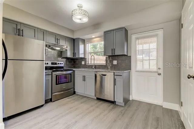 300 6th Street North, Unit W2 Safety Harbor, FL 34695 - Photo 5 of 22 a kitchen with appliances a sink and a window