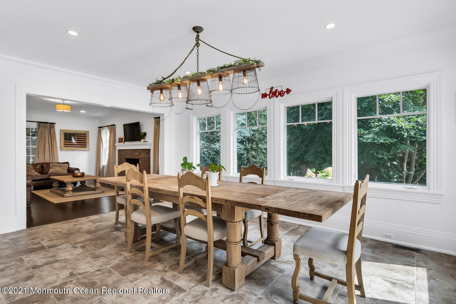 7 Sheraton Lane Rumson, NJ 07760 - Photo 8 of 32 a view of a dining room with furniture window and outside view