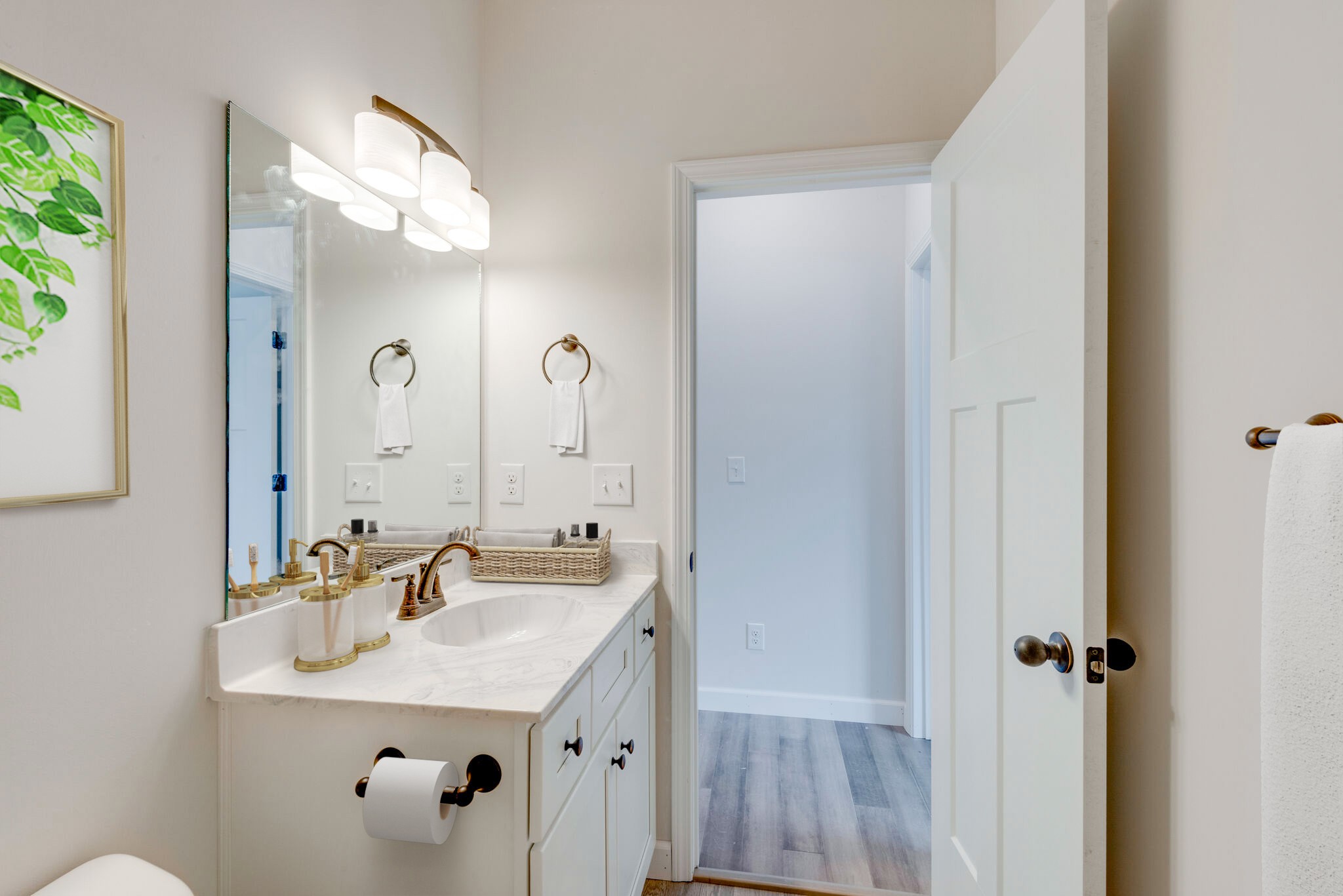 1282 Oak Grove Road Dickson, TN 37055 - Photo 25 of 29 a bathroom with a sink and a mirror