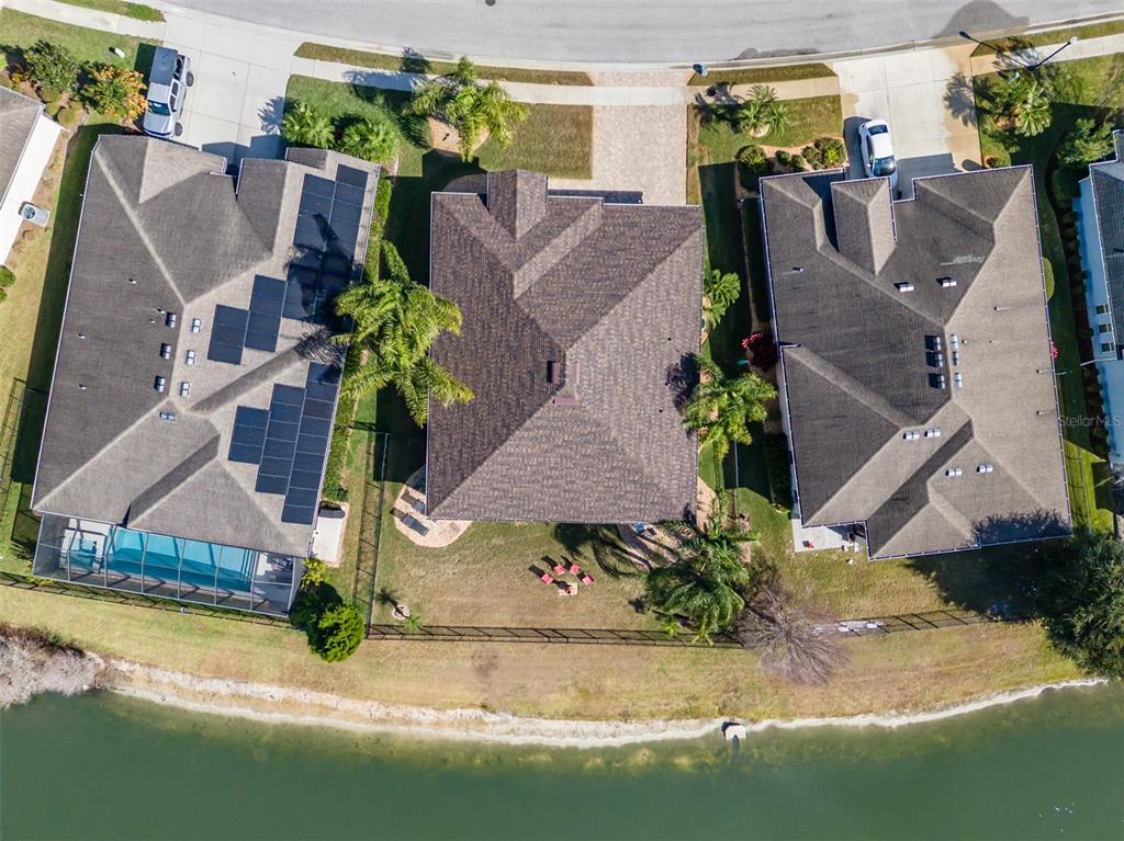 4950 Diamonds Palm Loop Wesley Chapel, FL 33543 - Photo 48 of 65 an aerial view of house with yard swimming pool and outdoor seating