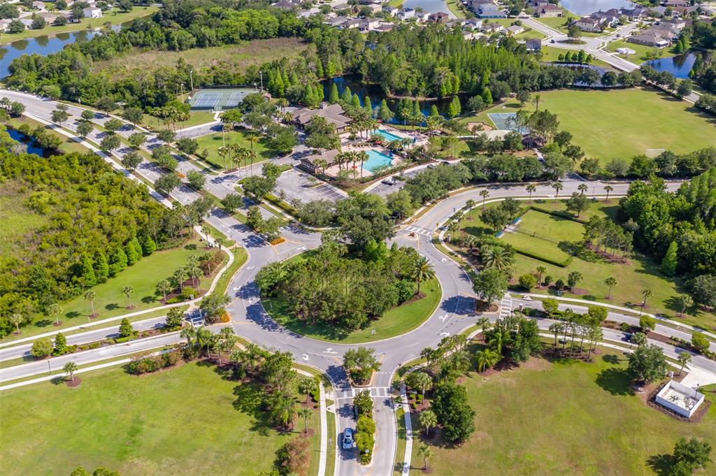 4950 Diamonds Palm Loop Wesley Chapel, FL 33543 - Photo 62 of 65 an aerial view of residential houses with outdoor space