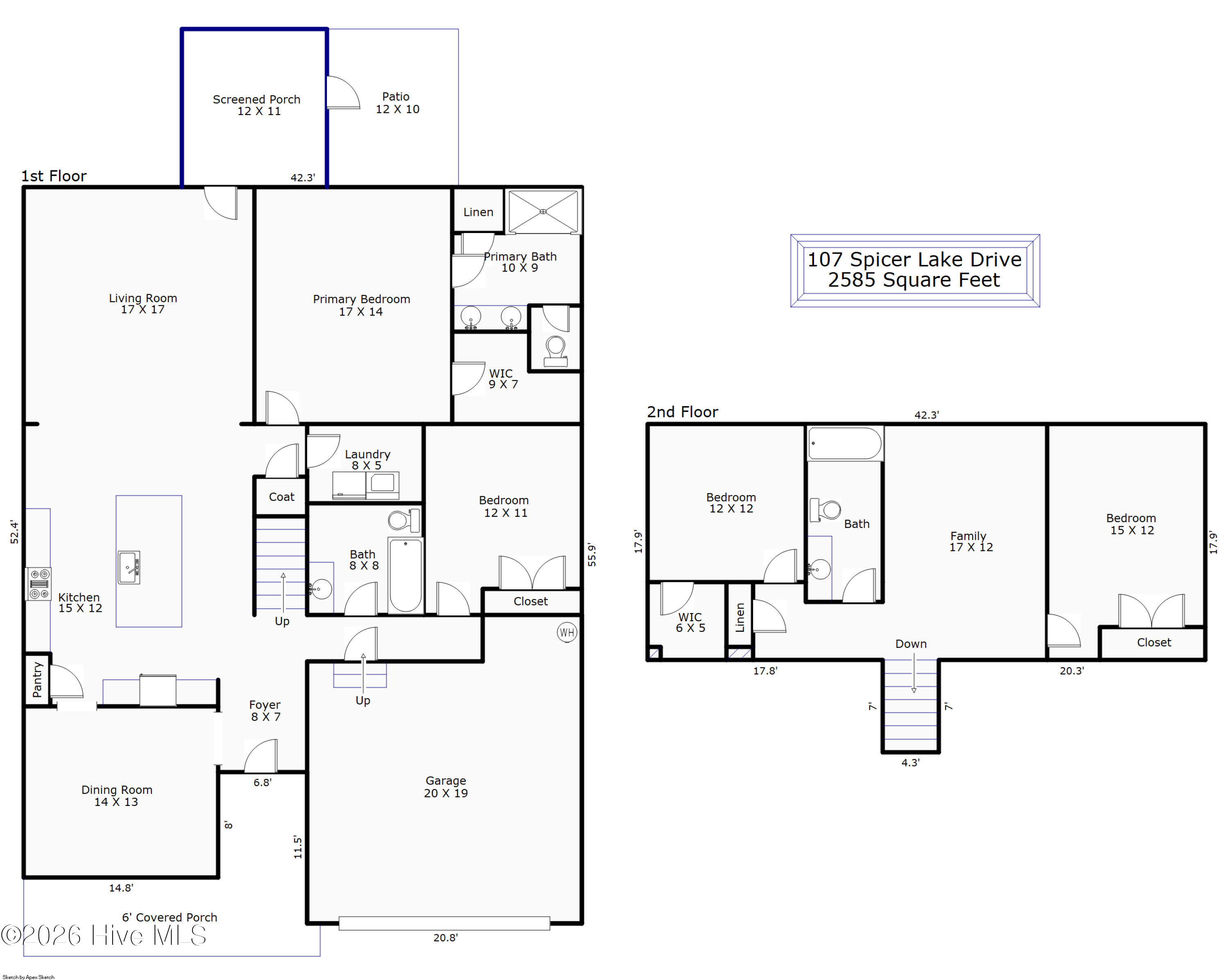 107 Spicer Lake Drive Holly Ridge, NC 28445 - Photo 56 of 56 Floor Plan