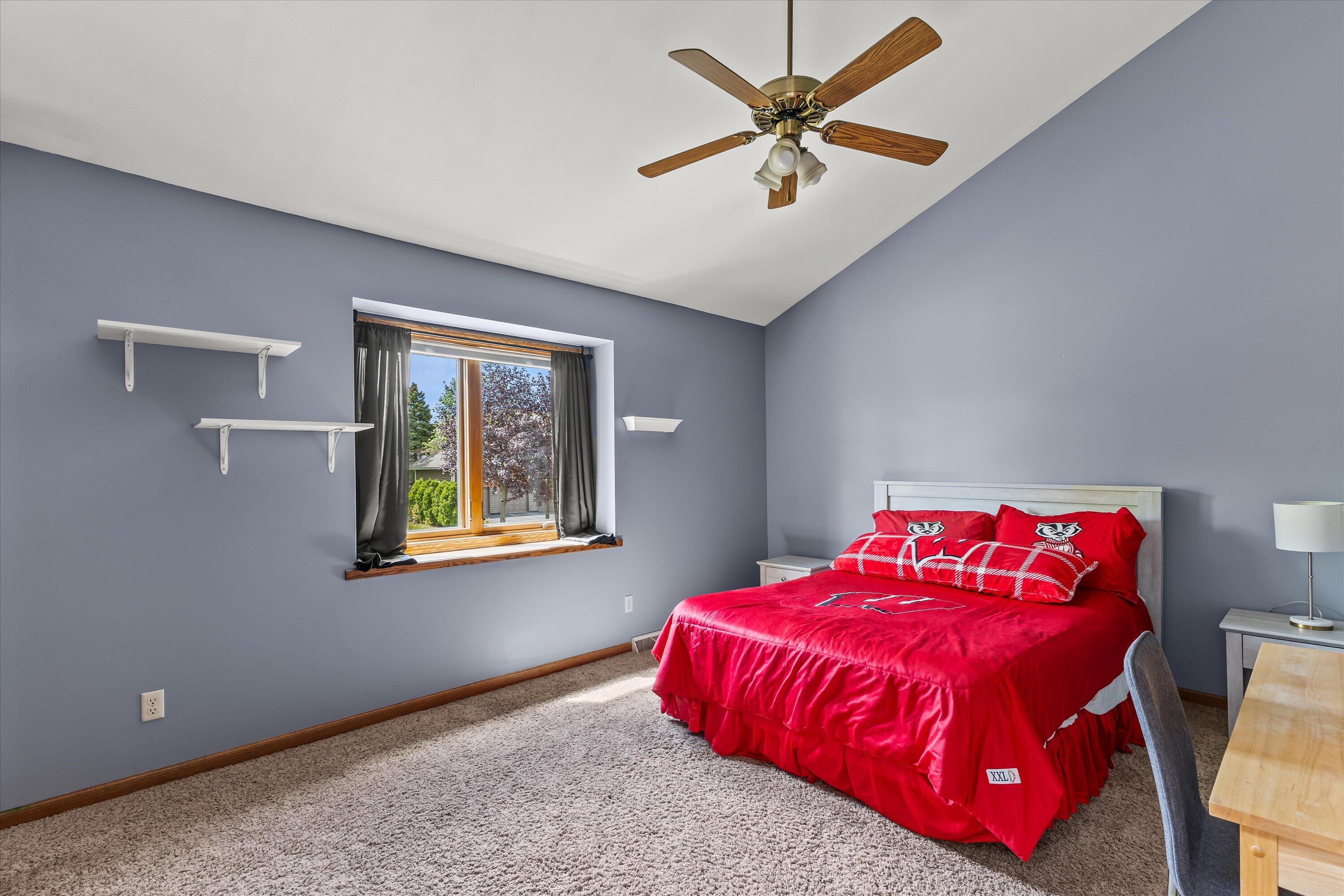W168N5140 Stonefield Road Menomonee Falls, WI 53051 - Photo 24 of 49 Bedroom 2 with cathedral ceilings
