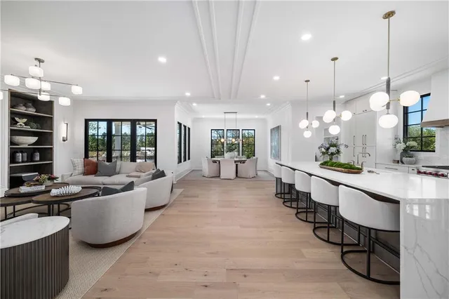 a spacious bedroom with a bed and walk in closet