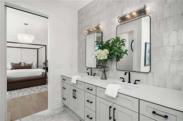 a outdoor space with patio the couches and a fireplace