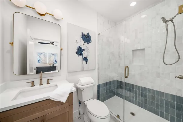 a view of a swimming pool with a yard