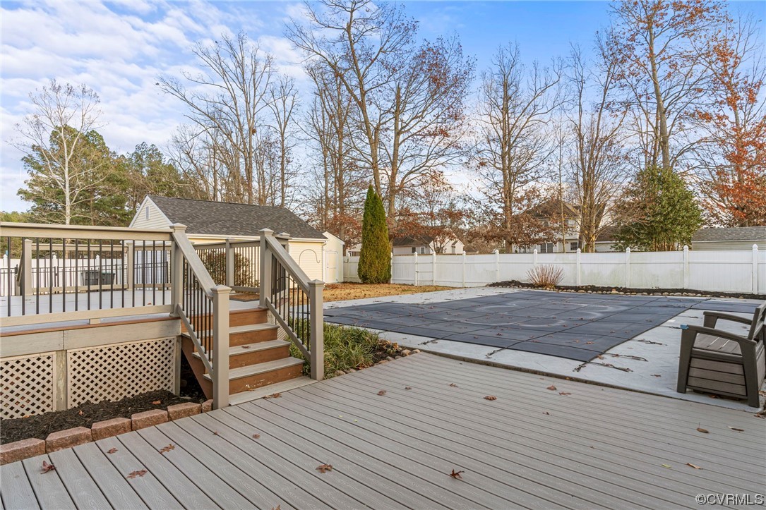 6441 Blair Court Prince George, VA 23875 - Photo 40 of 46 a view of a deck with trees