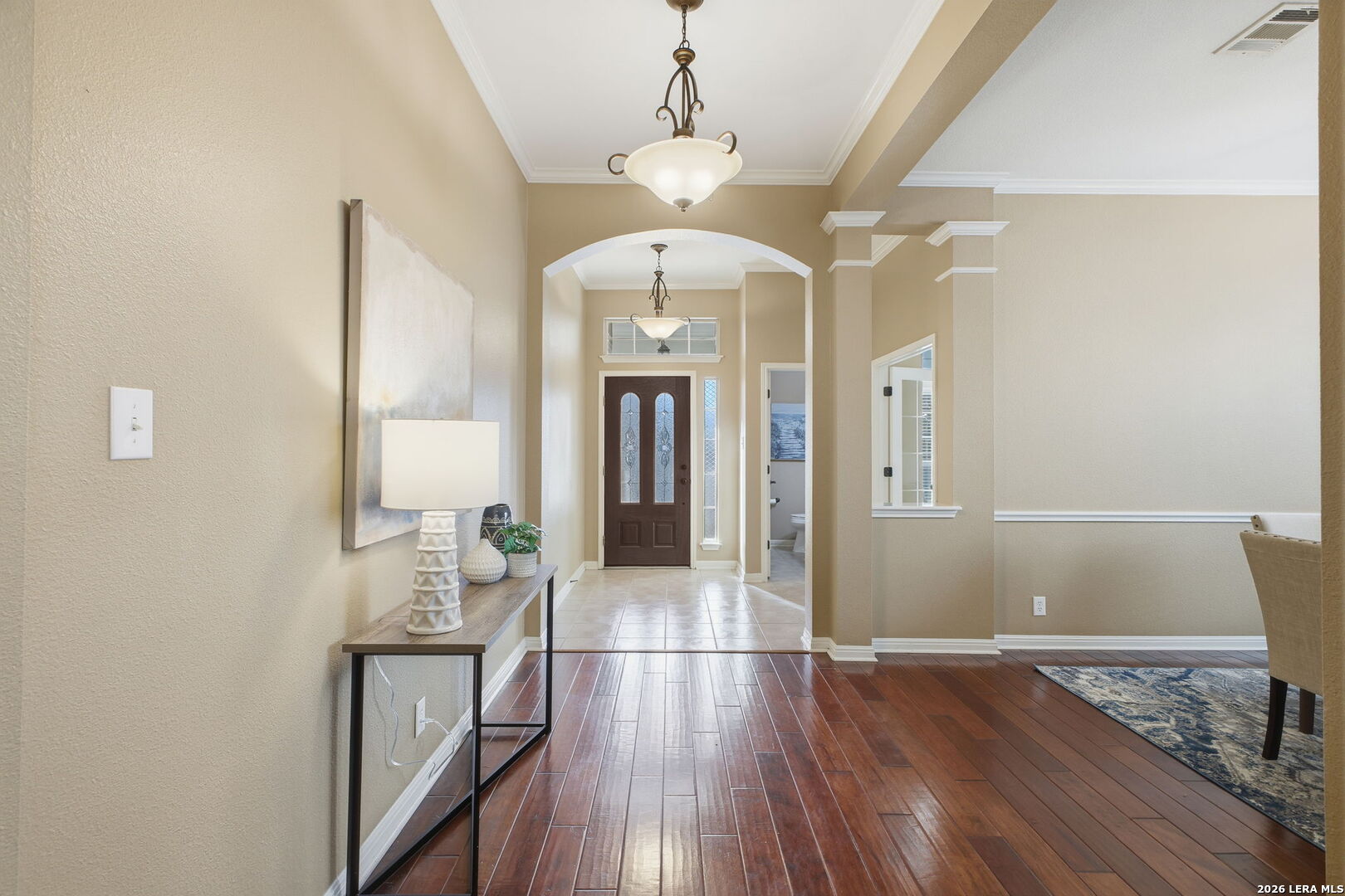 527 Mesa Ridge San Antonio, TX 78258 - Photo 6 of 36 a view of a livingroom with wooden floor and furniture
