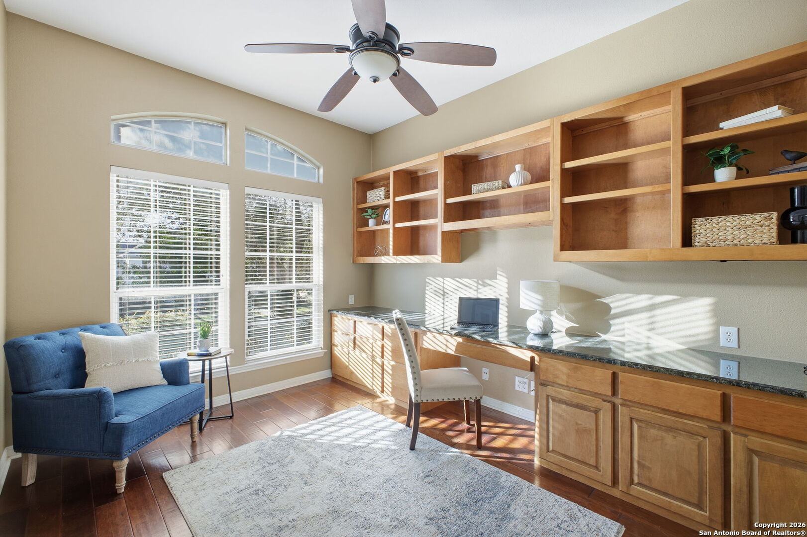 527 Mesa Ridge San Antonio, TX 78258 - Photo 8 of 36 a dining room with furniture window and wooden floor