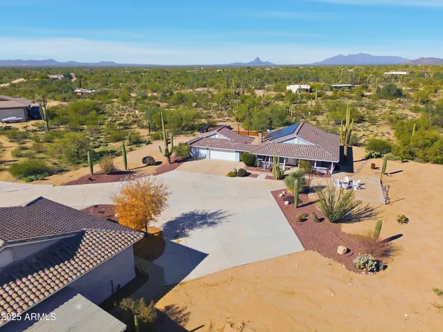 a house with palm trees in front of it