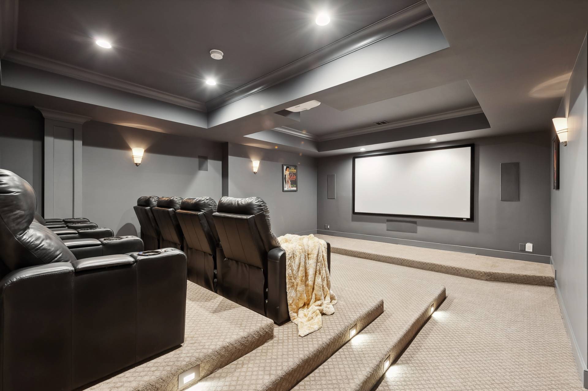 63 Newlight Lane Bridgehampton, NY 11976 - Photo 25 of 37 a room with furniture projector and screen