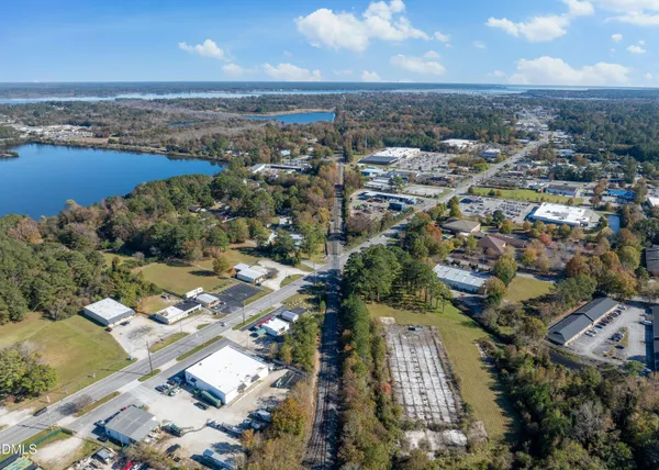 an aerial view of a city
