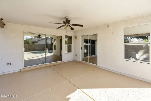 a view of a porch