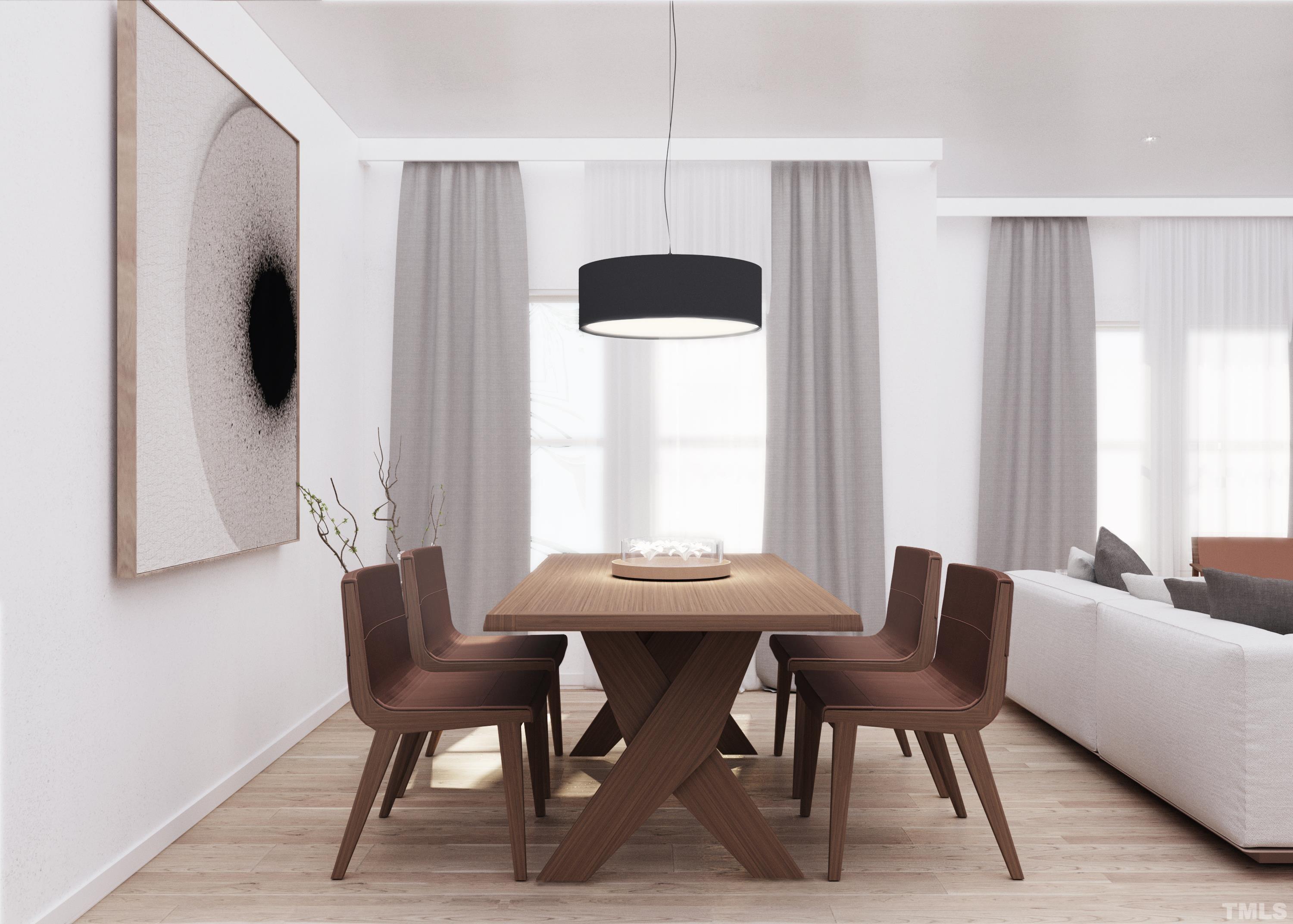1412 Sawyer Road, Unit E18 Raleigh, NC 27610 - Photo 4 of 35 a dining room with furniture and window
