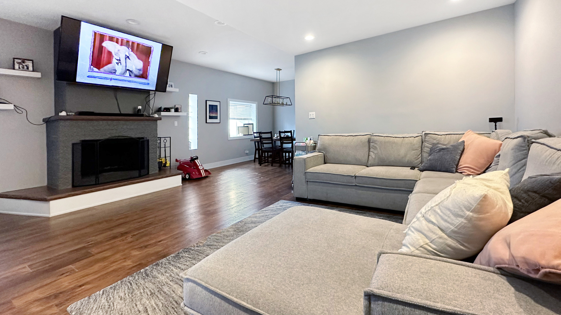 8211 43rd Place Lyons, IL 60534 - Photo 5 of 29 a living room with furniture and a fireplace