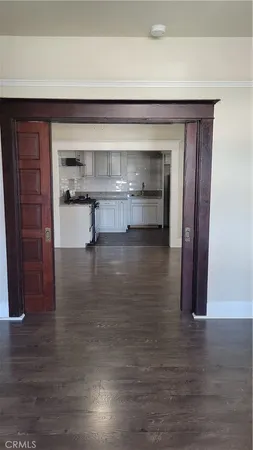 a view of livingroom with wooden floor
