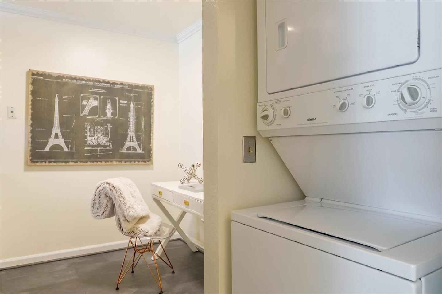1033 Shell Boulevard, Unit 3 Foster City, CA 94404 - Photo 9 of 33 a utility room with dryer and washer
