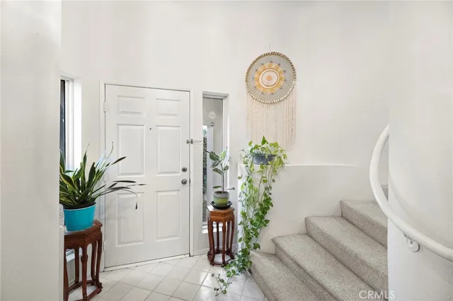 a view of a chair with potted plant