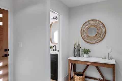 a room with a table and chair