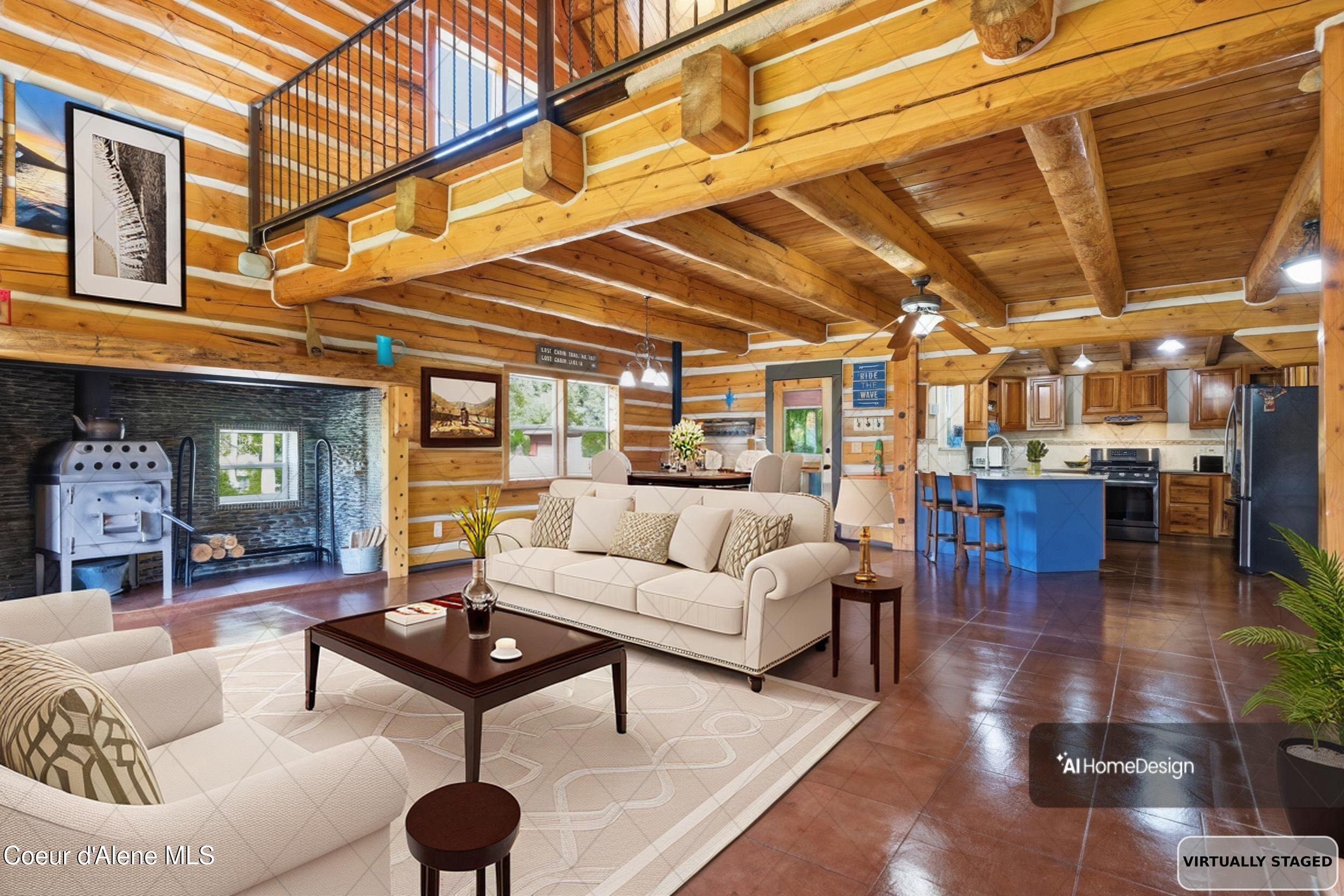 53 Sawtooth Way Sagle, ID 83860 - Photo 13 of 71 Large Living Room w Vaulted Ceilings