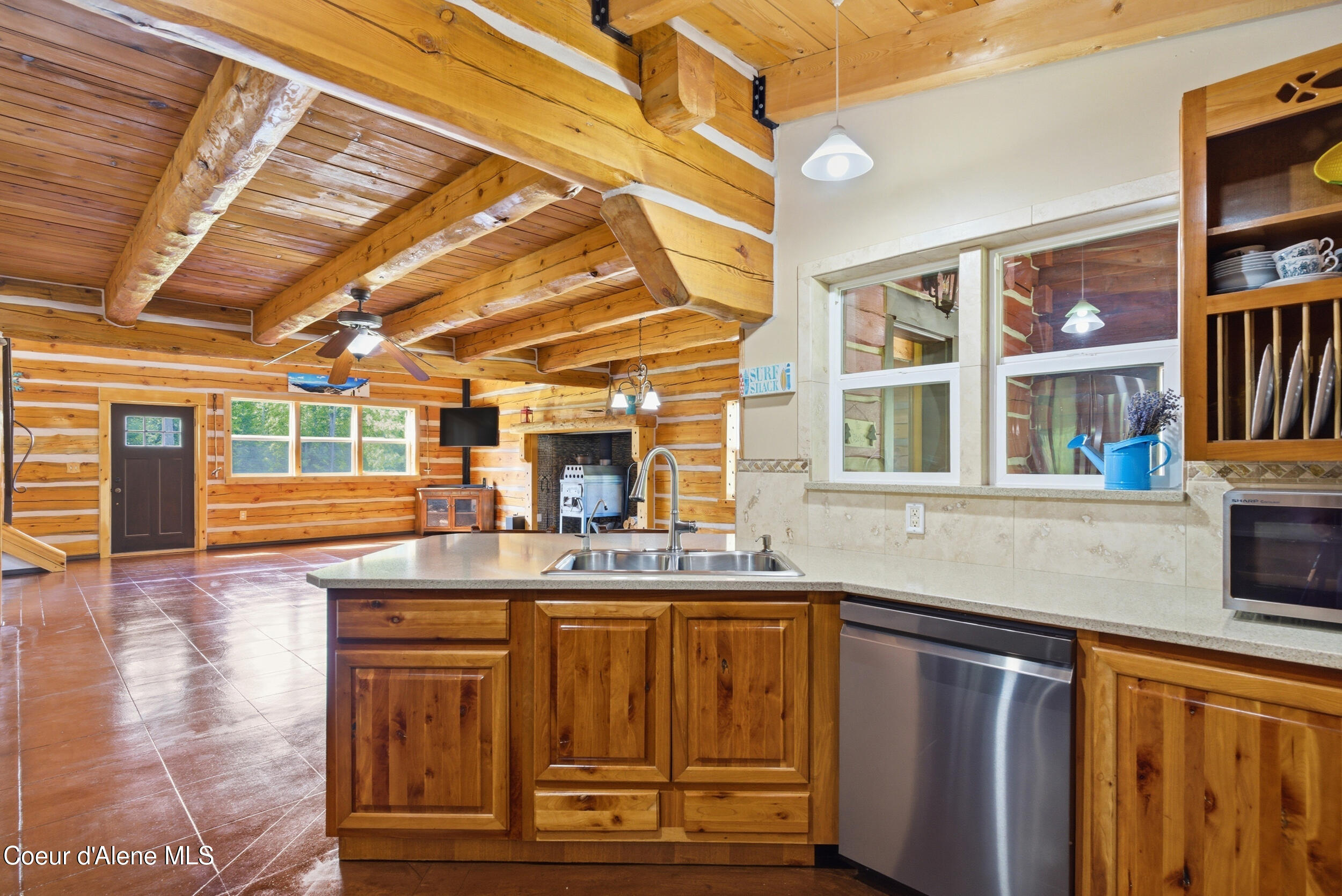 53 Sawtooth Way Sagle, ID 83860 - Photo 18 of 71 Cherry Wood Cabinets