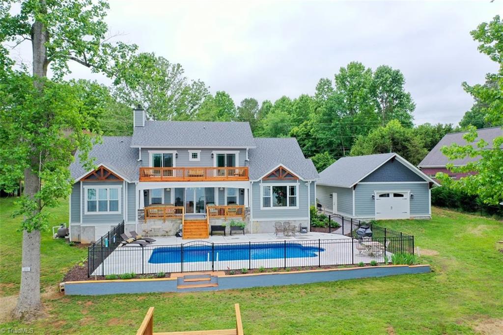 1786 Riverview Road Lexington, NC 27292 - Photo 4 of 50 Beautiful pool overlooking High Rock Lake