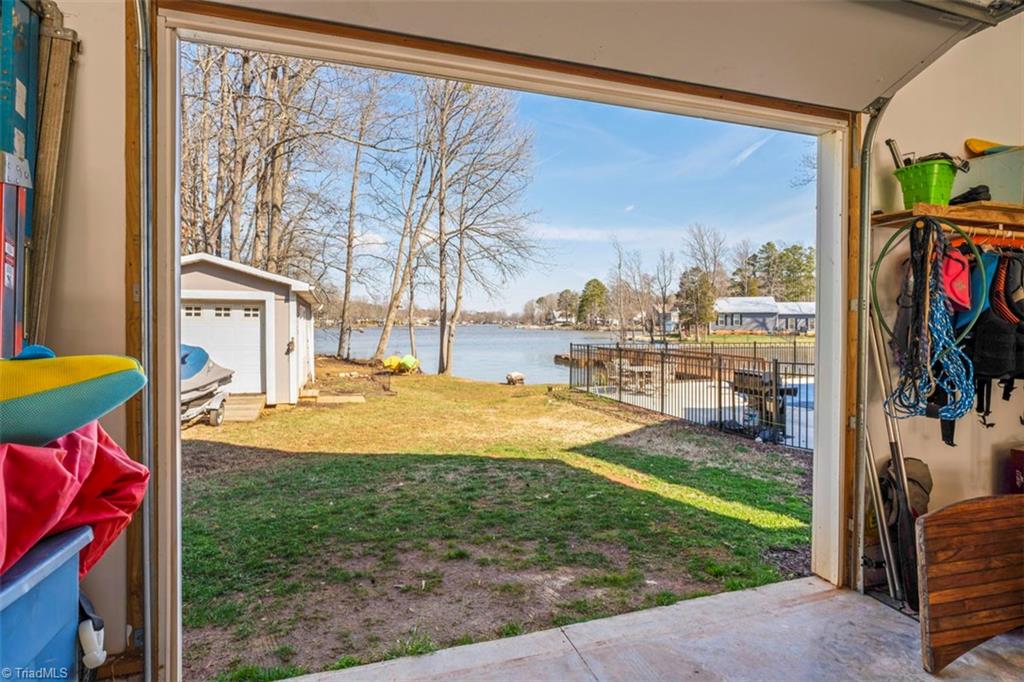 1786 Riverview Road Lexington, NC 27292 - Photo 44 of 50 Garage has garage doors on both side so you can pull through to the lake.
