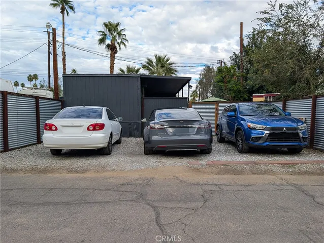 a car parked in a parking lot