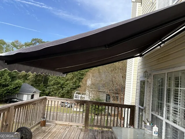 a view of a roof deck