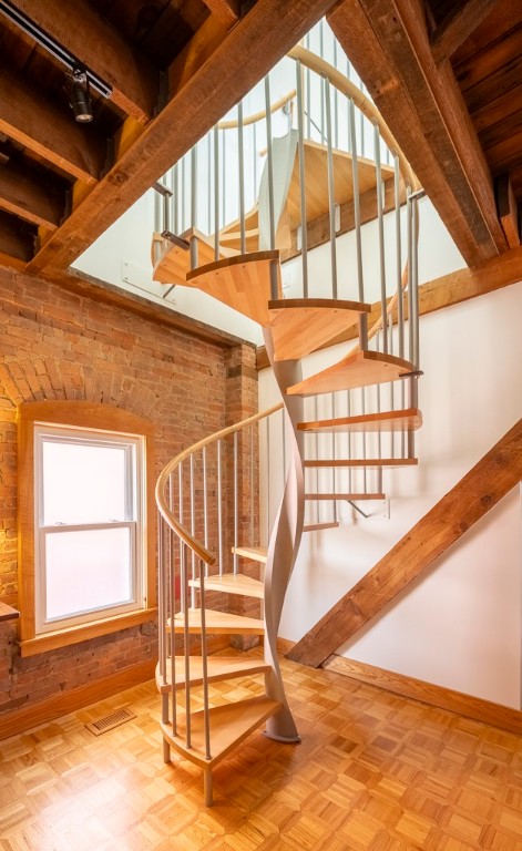 170-174 Griffith Street Rochester, NY 14607 - Photo 19 of 32 STAIRCASE TO THE ROOFTOP TERRACE