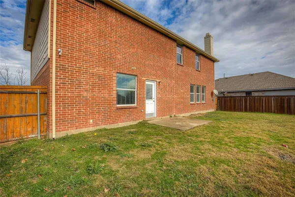 a backyard of a house