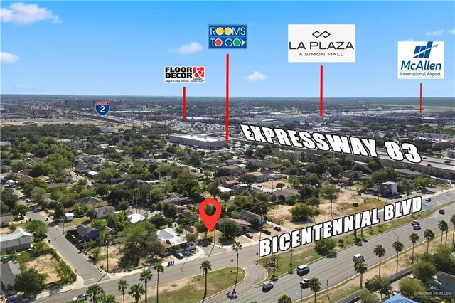 a view of a street with lots of trees