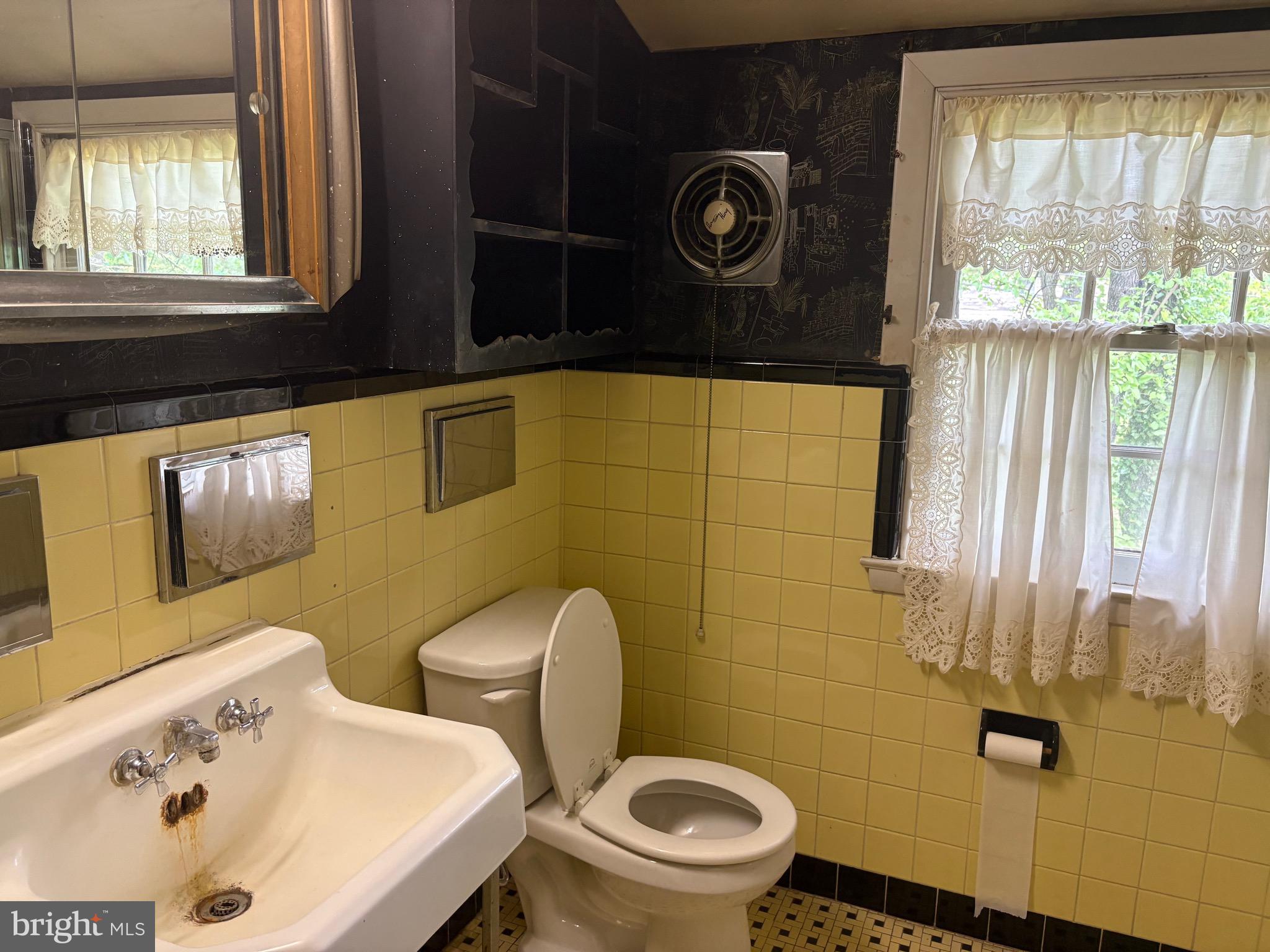 1041 Kipling Road Jenkintown, PA 19046 - Photo 16 of 23 a bathroom with a sink a toilet and a window
