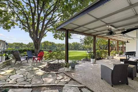 a view of a swimming pool and outdoor space