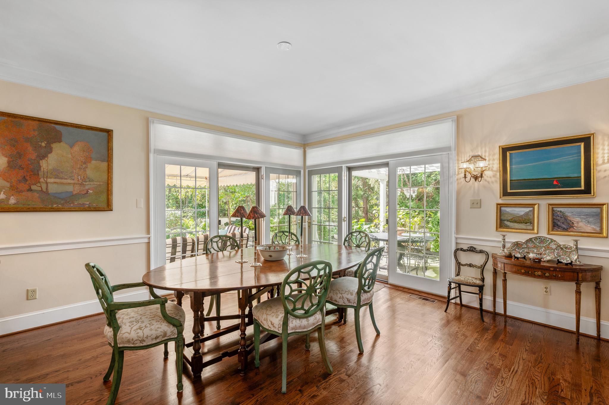 1236 Denbigh Lane Wayne, PA 19087 - Photo 17 of 36 a view of a dining room with furniture window and wooden floor