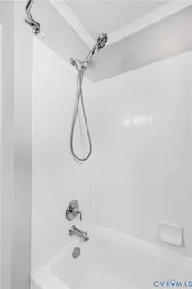 a view of a room with rack on the wall