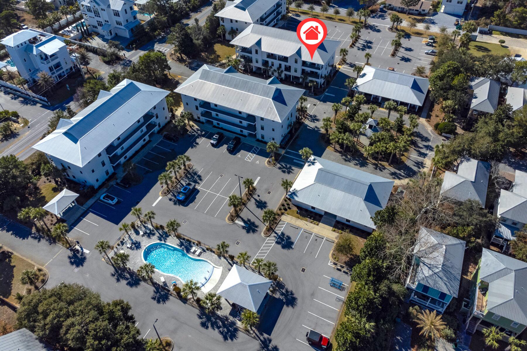 3986 West Hidden Lake Way, Unit 231 Santa Rosa Beach, FL 32459 - Photo 39 of 66 an aerial view of a house