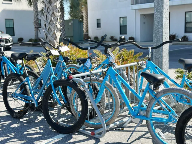 a front view of a building with street view