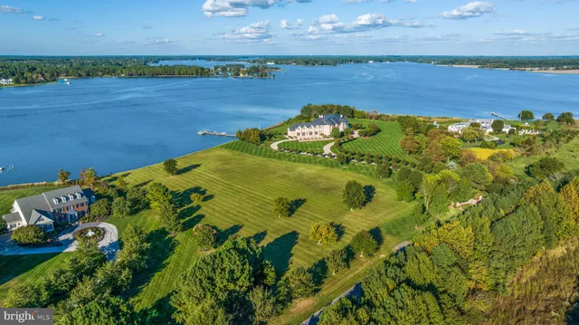 a view of a lake with a building in the background