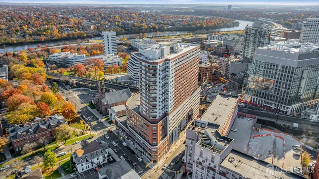 an aerial view of a city with lots of residential buildings