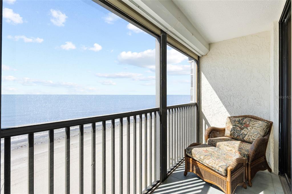 15462 Gulf Boulevard, Unit 601 Madeira Beach, FL 33708 - Photo 20 of 40 a view of balcony with furniture