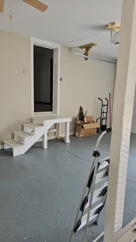 view of room with washer and dryer