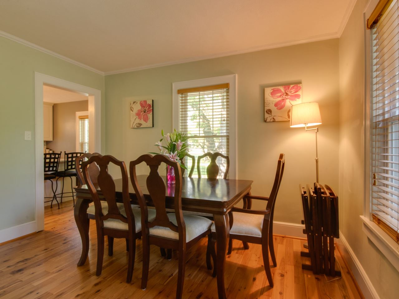 2585 Spaders Church Road Harrisonburg, VA 22801 - Photo 17 of 35 a view of a dining room with furniture and wooden floor