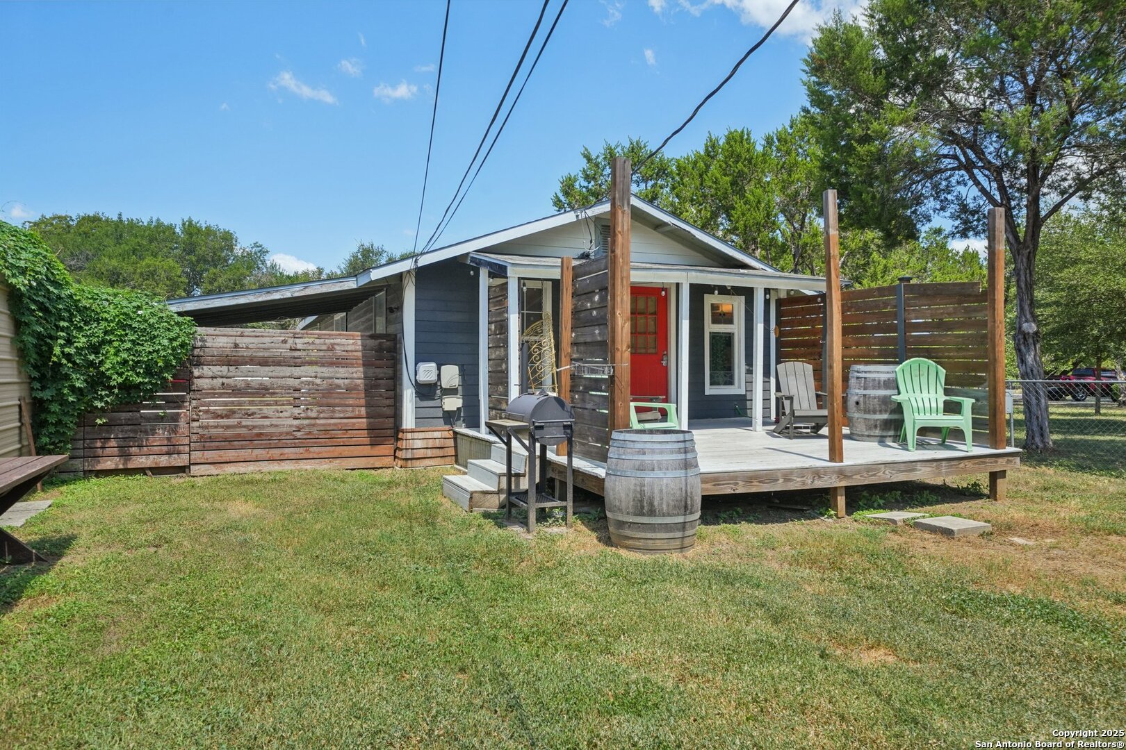 1038 Plateau Ridge New Braunfels, TX 78132 - Photo 16 of 18 a view of a house with backyard sitting area and garden