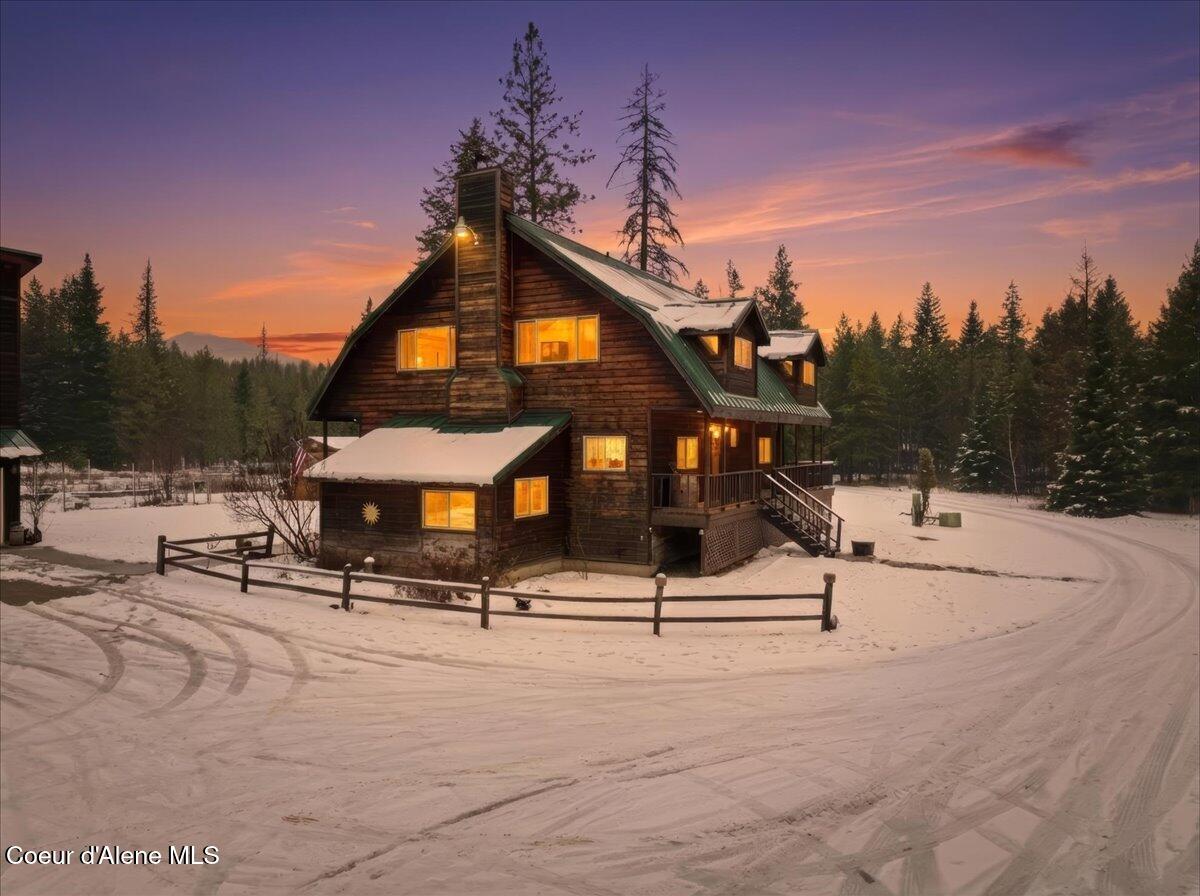 2495 Hoo Doo Loop Oldtown, ID 83822 - Photo 46 of 77 02-Back of home twilight