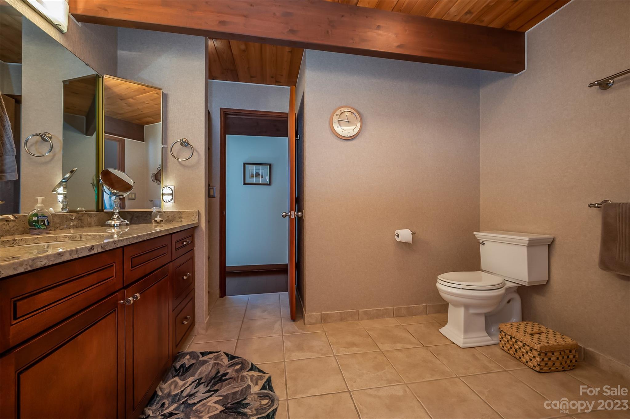 548 Howard Gap Road Tryon, NC 28782 - Photo 37 of 48 a bathroom with a sink a toilet and mirror