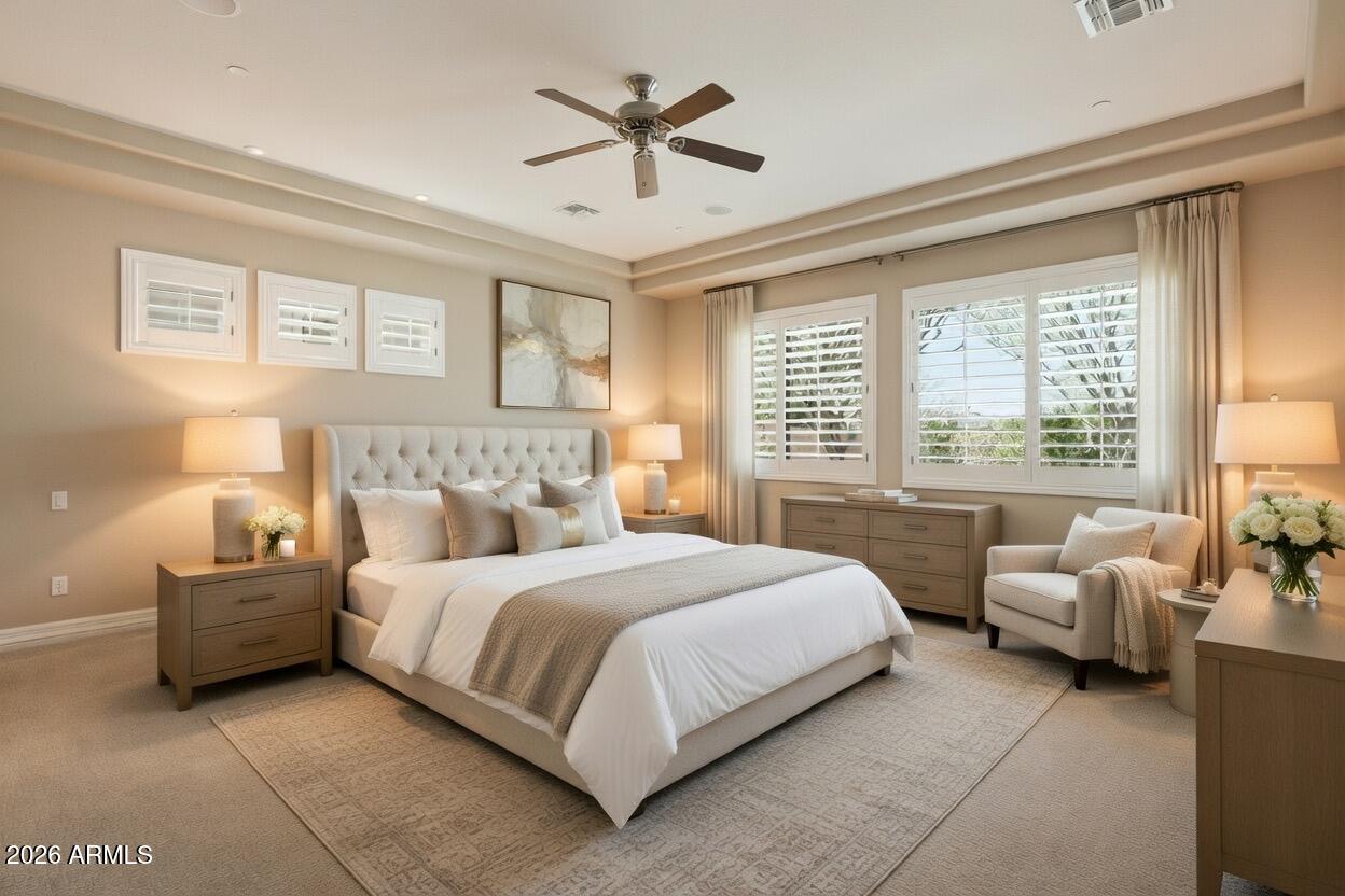 10018 East Ridgerunner Place Scottsdale, AZ 85255 - Photo 11 of 34 Primary Bedroom_Virtually Staged